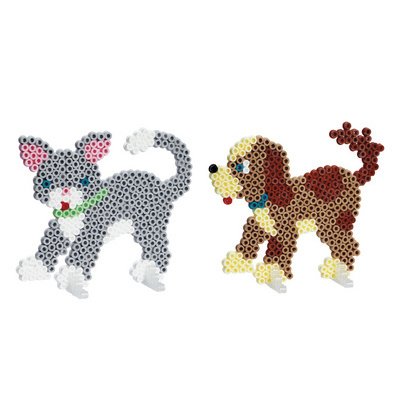 Perles à repasser midi 'Chien & chat', boîte cadeau