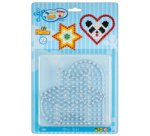 Hama Plaques pour perles à repasser 'Coeur, étoile', blister