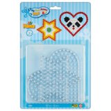 Hama Plaques pour perles à repasser 'Coeur, étoile', blister