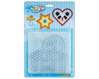 Hama Plaques pour perles à repasser 'Coeur, étoile', blister