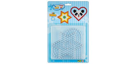 Hama Plaques pour perles à repasser 'Coeur, étoile', blister