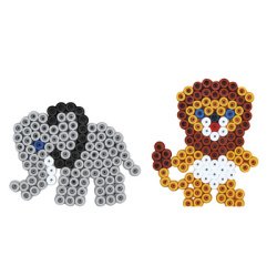 Hama Perles à repasser maxi + plaques 'Lion, petit éléphant'