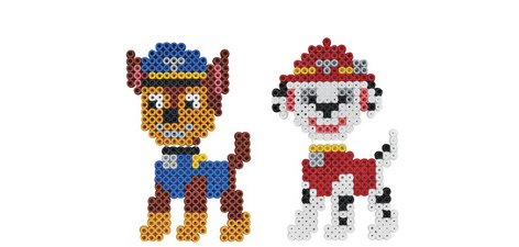 Hama Perles à repasser maxi + plaque 'Paw Patrol', en boîte