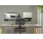 Support universel pour écran et laptop, noir