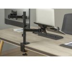 Support universel pour écran et laptop, noir