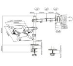 Support universel pour écran et laptop, noir