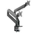 Support double écran universel, fixation par serrage