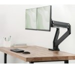 Support double écran universel, fixation par serrage