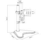 Support pour écran universel, noir mat
