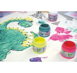 Gouache aux doigts fluo 'MUCKI', 150 ml, set de 4