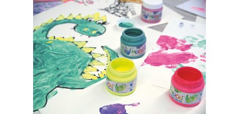 Fluorescent Finger Paint 'MUCKI', 150 ml, set of 4