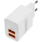 Chargeur USB, 2x USB-A, 15,5 watts, blanc