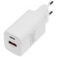 Oplader USB, 1x USB-A / 1x USB-C, 30 watt, wit