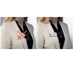 Porte-badge à aimant, 75 x 40 mm, anti-rotation