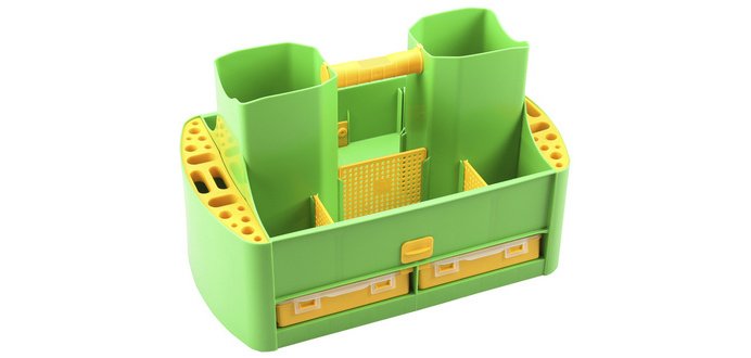 Boîte à outils de jardiage GardenAid >W< 19/62, vert/