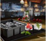 Bac à glaçons avec couvercle, transparent / gris