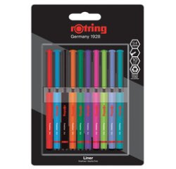 Fineliner, largeur de tracé: 0,4 mm, blister de 10