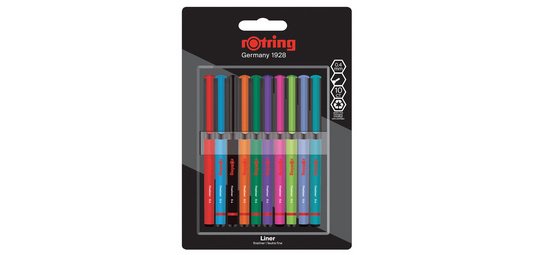 Fineliner, largeur de tracé: 0,4 mm, blister de 10