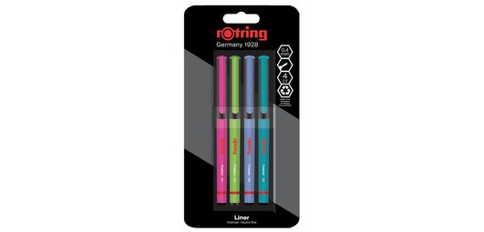Fineliner, largeur de tracé: 0,4 mm, blister de 4