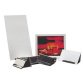 Porte-menu de table, 60 x 45 x 40 mm, argent