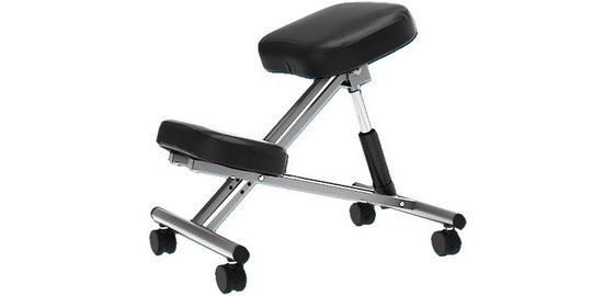 UNILUX ERGO LEG ergonomic sitting-kneeling stool, black
