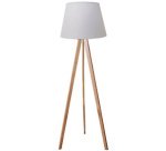 Lampadaire à LED TOOKA, hauteur 1520 mm, blanc/bambou