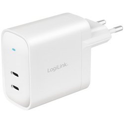 Adaptateur de prise USB, 2x USB-C PD, 40 W, blanc