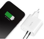 Adaptateur de prise USB, 2x USB-C PD, 40 W, blanc