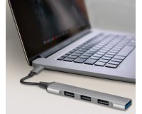 Slim Hub USB 3.2 Gen 1, 4 ports, boîtier aluminium