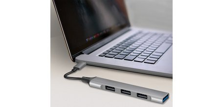 Slim USB Hub 3.2 Gen 1, 4 ports, aluminum casing