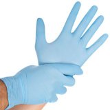 Gants d'examen en nitrile non poudré "Safe virus" - Hygostar - Boîte de 100 gants