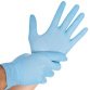 Gants d'examen en nitrile non poudré "Safe virus" - Hygostar - Boîte de 100