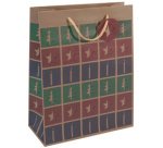 Sac cadeau de Noël "Cut-out style", carton kraft