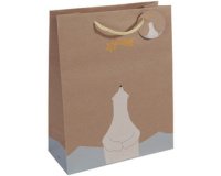 Geschenktas Kerstmis 'Polar bear with shooting star' kraftkarton