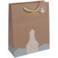 Sac cadeau de Noël "Polar bear with shooting star", carton kraft