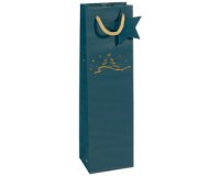 Sac pour bouteille 'Christmas tree petrol', grand