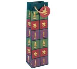 Sac cadeau de Noël pour bouteille 'Cut-out style'