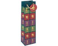 Sac cadeau de Noël pour bouteille 'Cut-out style'