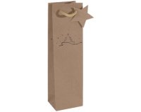 Sac pour bouteille 'Christmas tree', carton kraft