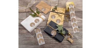 Sticker de Noël 'Polar bear with shooting star'