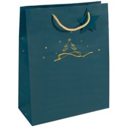 Sac cadeau de Noël 'Christmas tree petrol', grand