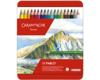 Crayons de couleur PABLO, étui métal de 18