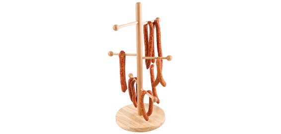 Support à bretzels et à saucissons, en hêtre