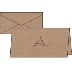 Kerstkaart 'Christmas tree', A6, voor printer