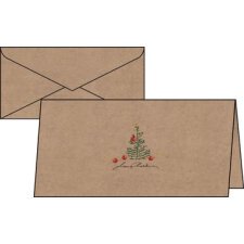 Carte de Noël 'Christmas with apples', long (2/3 A4),