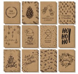 Set wenskaarten kerst 'Natural Christmas'