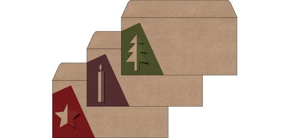 Set de papier à motif de Noël 'Cut-out style', A4