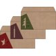 Set d'enveloppes à motif de Noël 'Cut-out style', long