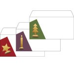 Enveloppe à motif de Noël 'Cut-out style' 110 x 220 mm - Set de 25