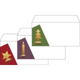 Set d'enveloppes à motif de Noël 'Cut-out style', long